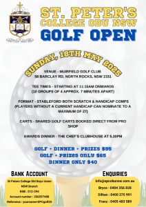 St. Peter's College OBU NSW Golf